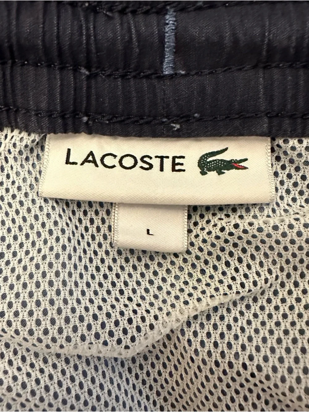 Lacoste Sky Blue Elastic Waist Swim Trunks size large